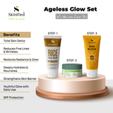 Ageless Glow Set(Rice face Wash + RetiGlow Cream + Sun Block)