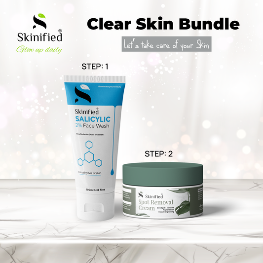 Clear Skin Bundle(Salicylic  Face Wash + Spot Removal Cream)